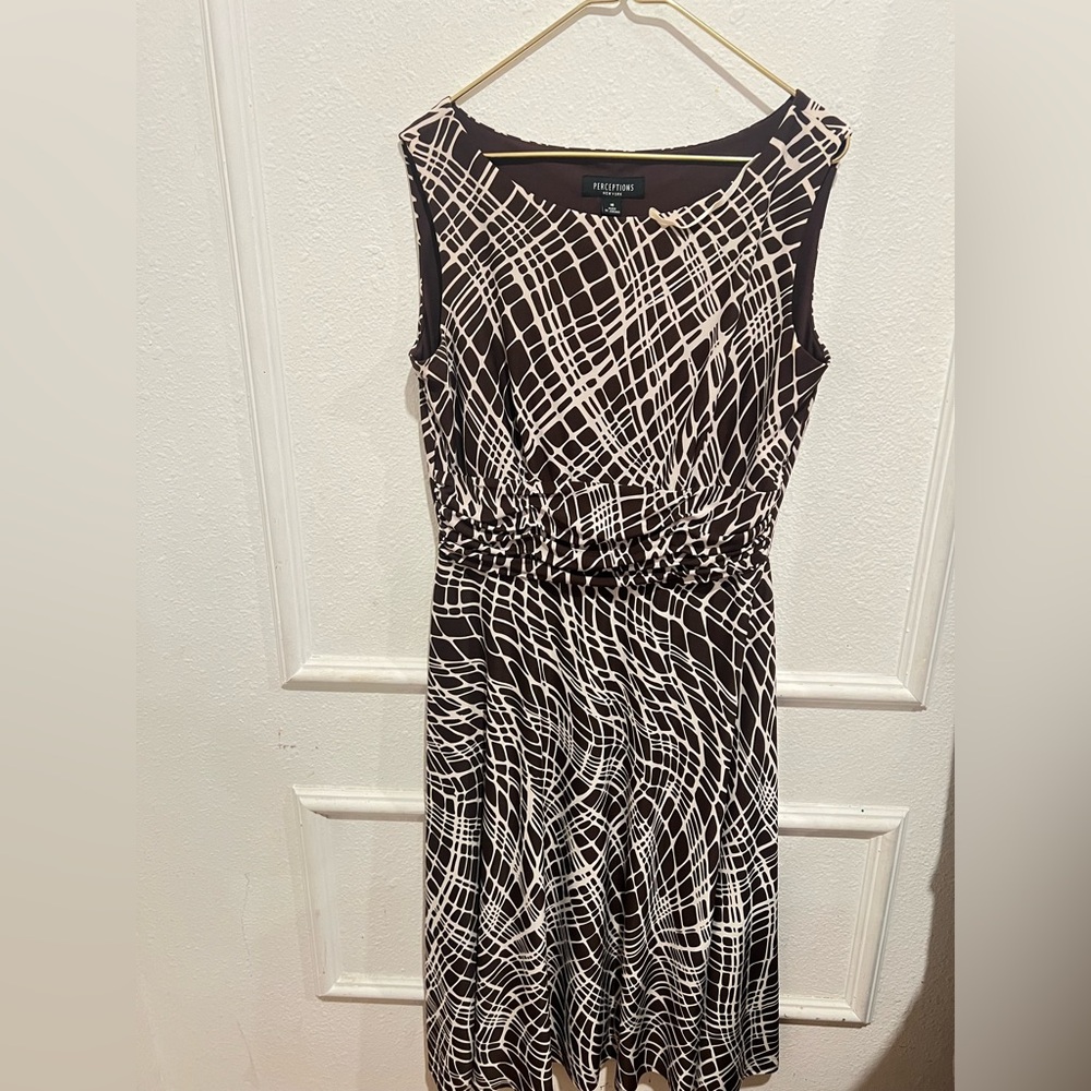 Perceptions Black and White Abstract Dress